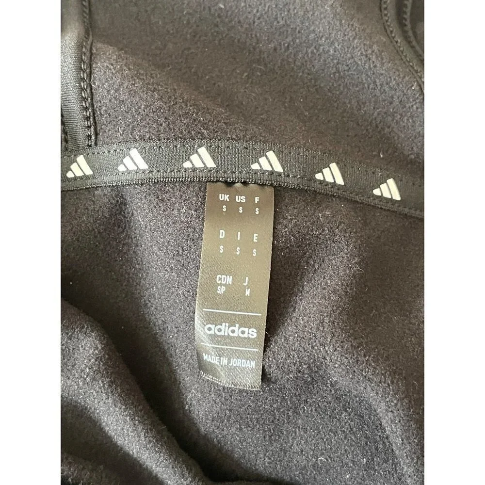 ADIDAS Men's Long Sleeve Pullover Hoodie Logo Graphic Black Gray SZ S NEW